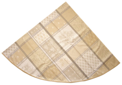 Jacquard tablecloth Coated (Valbonne. raw/beige)